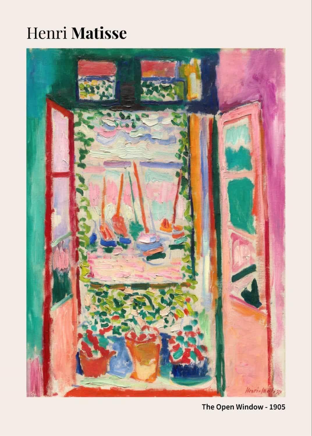 The Open Window by Henri Matisse poster