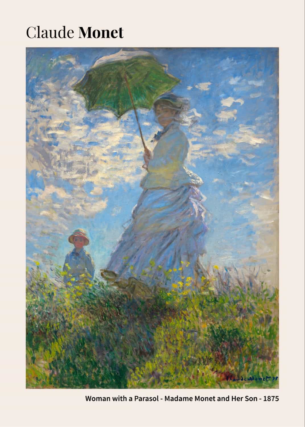 Woman with a Parasol by Claude Monet poster