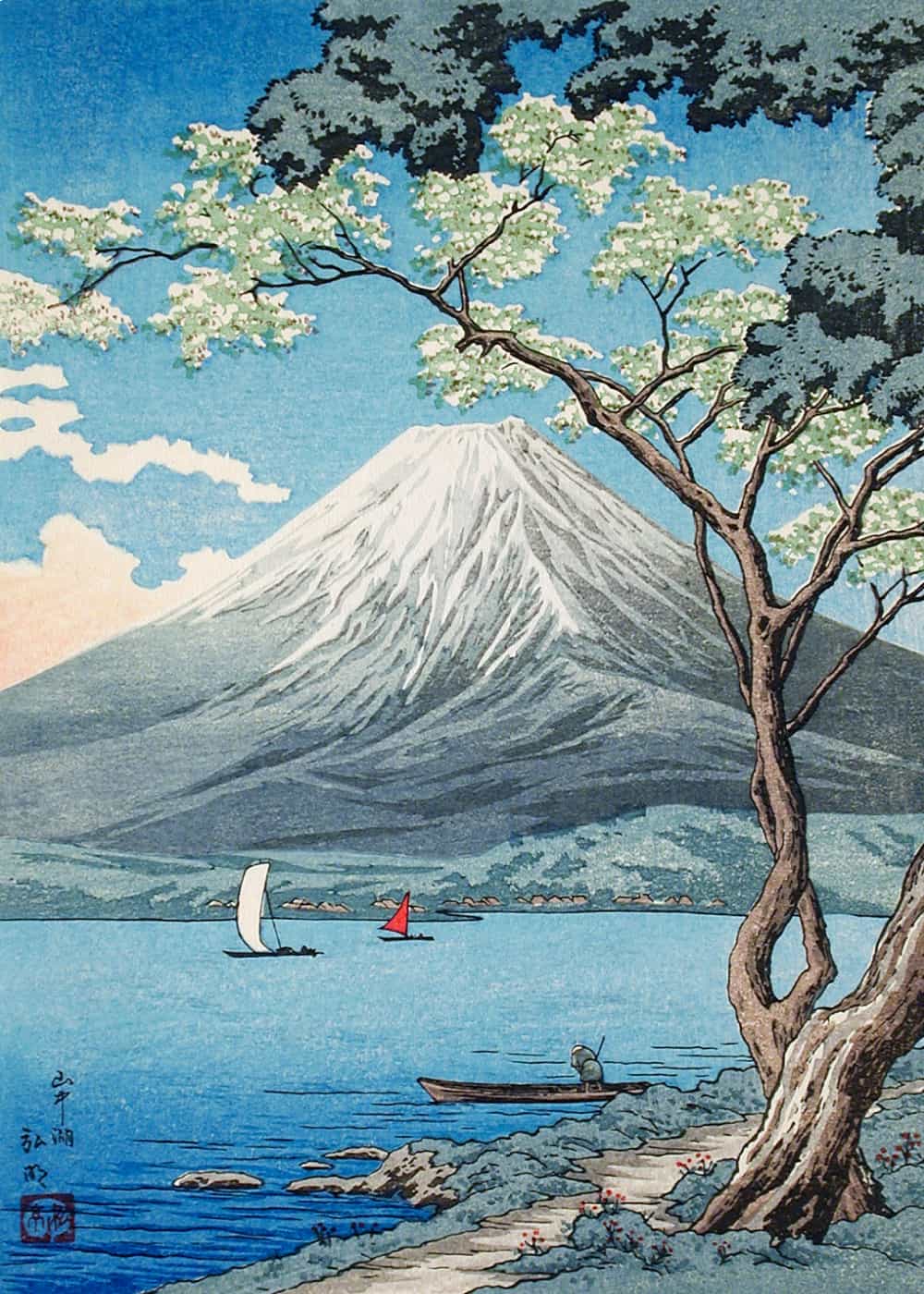 Mount Fuji from Lake Yamanaka by Hiroaki Takahashi poster