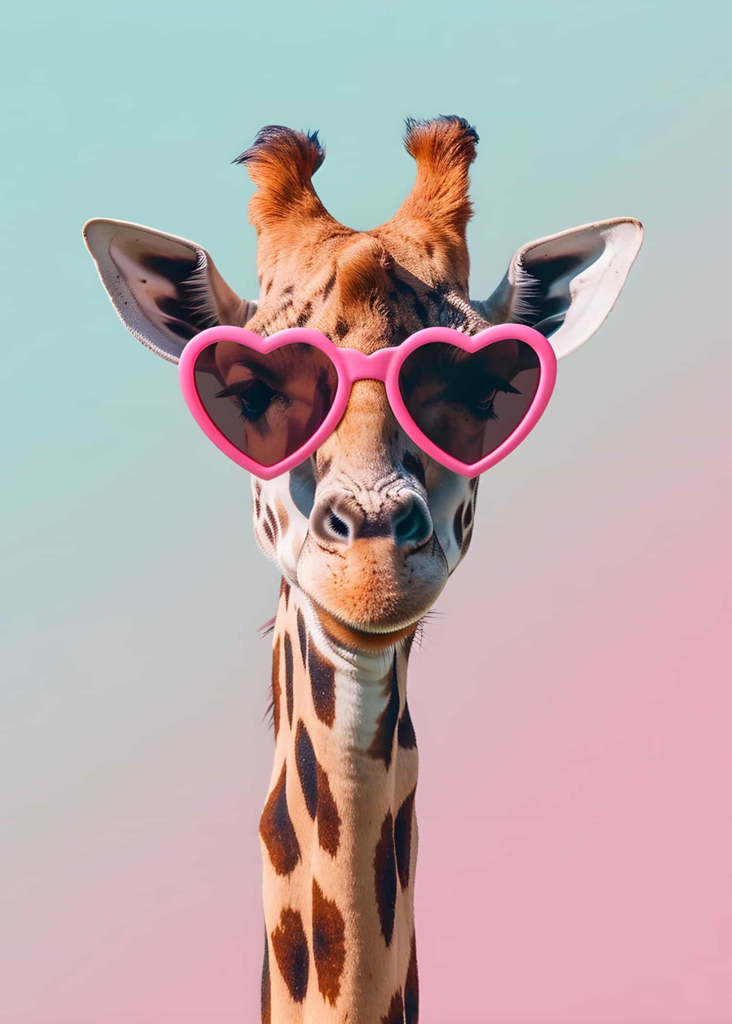 Positive Giraffe poster