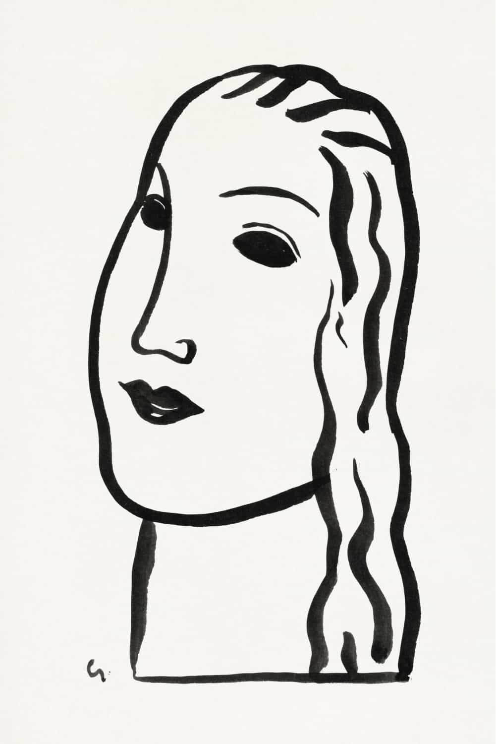 Woman's head by Leo Gestel poster